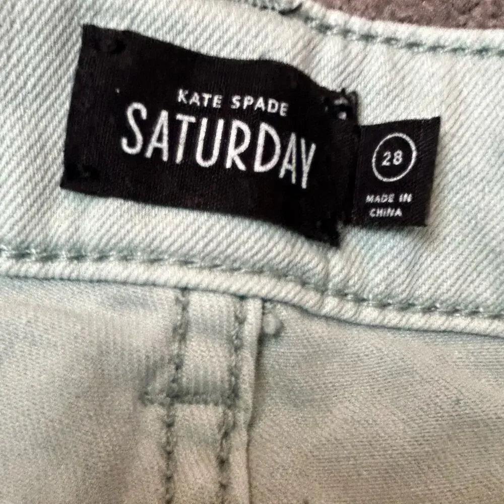 kate spade Pale Mint Straight Leg Jeans